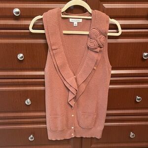 Banana Republic Cashmere Italian Yarn Blend Cardigan Vest